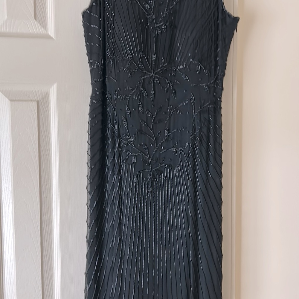 Vintage Adrianna Papell Black All Beaded evening dress Size 8 - Picture 3 of 7